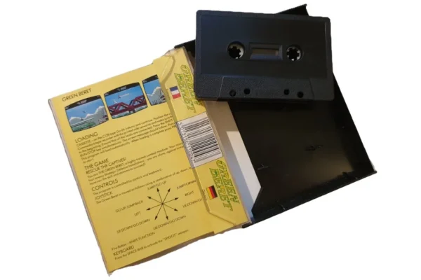 Green Beret Cassette Game Tape Instructions voor C64